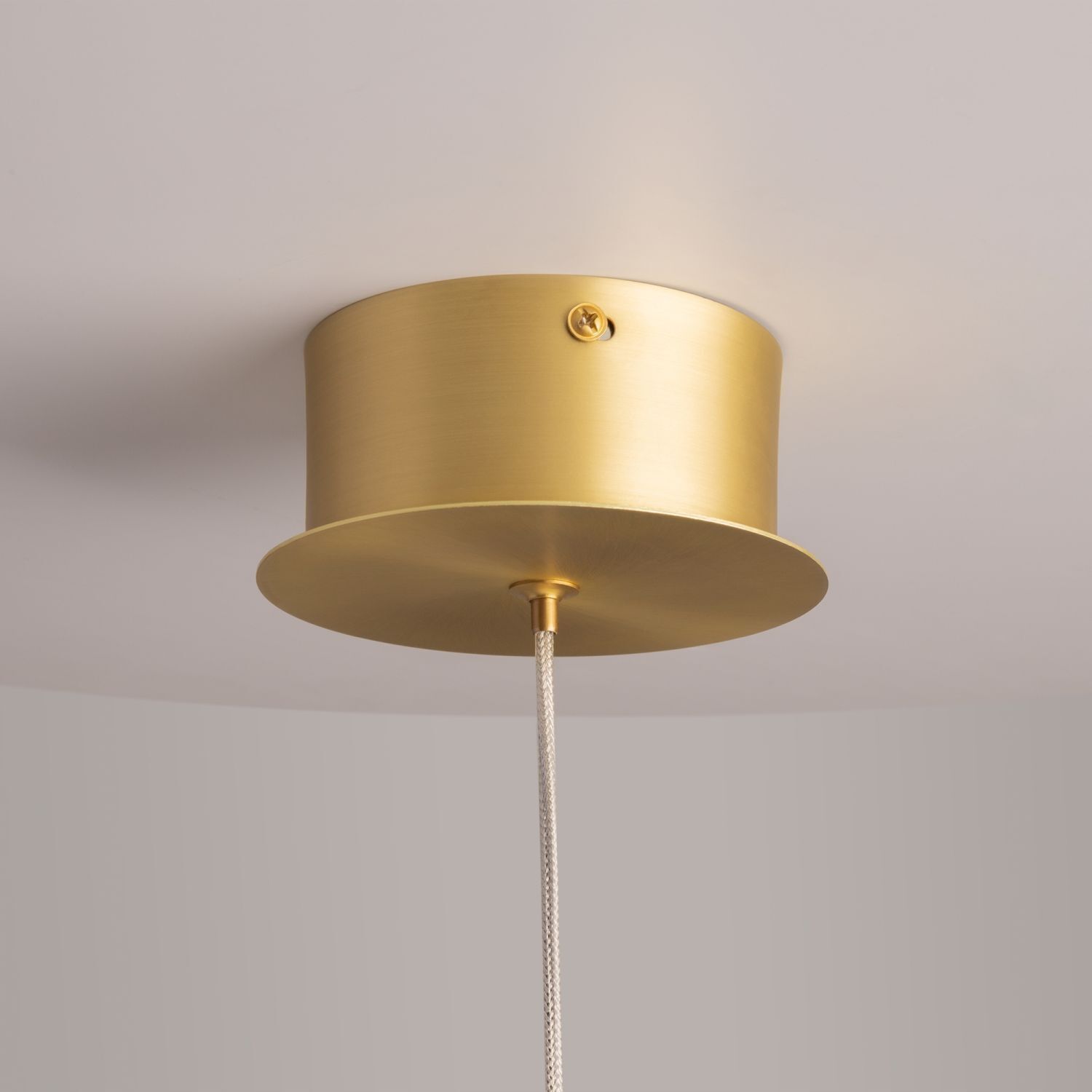 LED Hängelampe Aluminium Glas D: 20 cm rund in Gold Lampe, Deckenleuchte, Leuchte