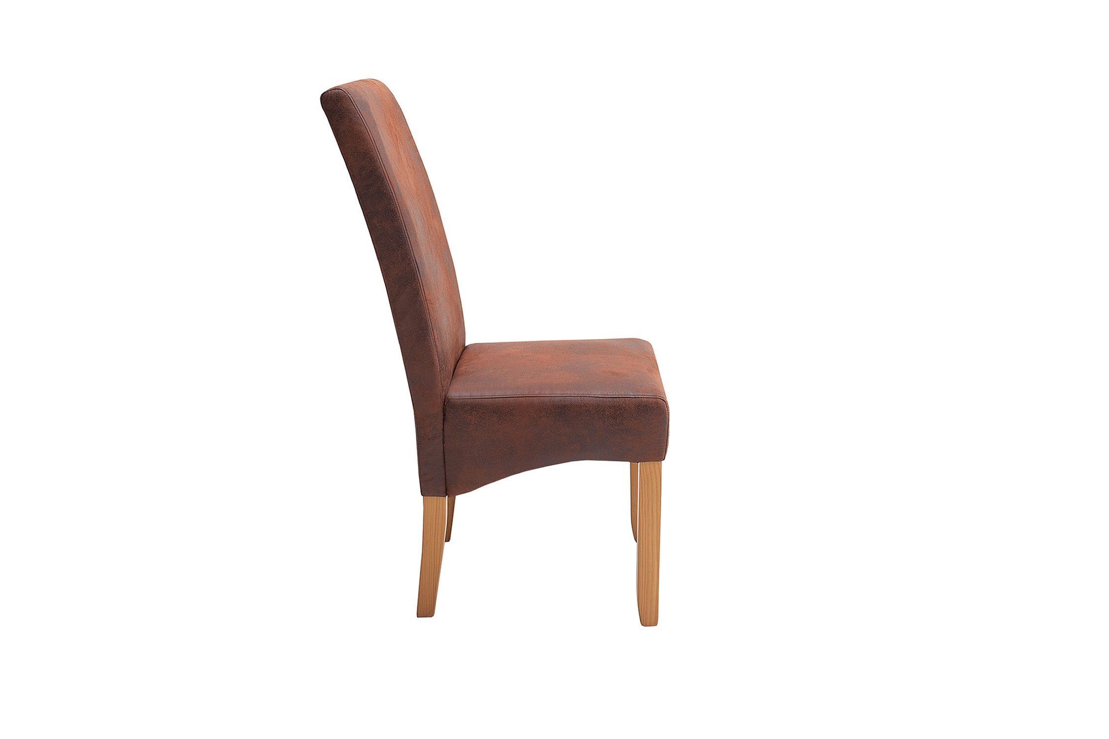 Chaise de salle à manger tissu bois sans accoudoirs brun style colonial Moebel, Stuhl, Sessel