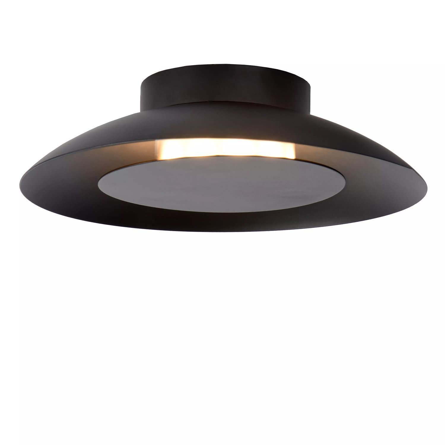 LED Deckenleuchte Metall Schwarz Ø21 cm rund 2700 K Deckenleuchte, Leuchte