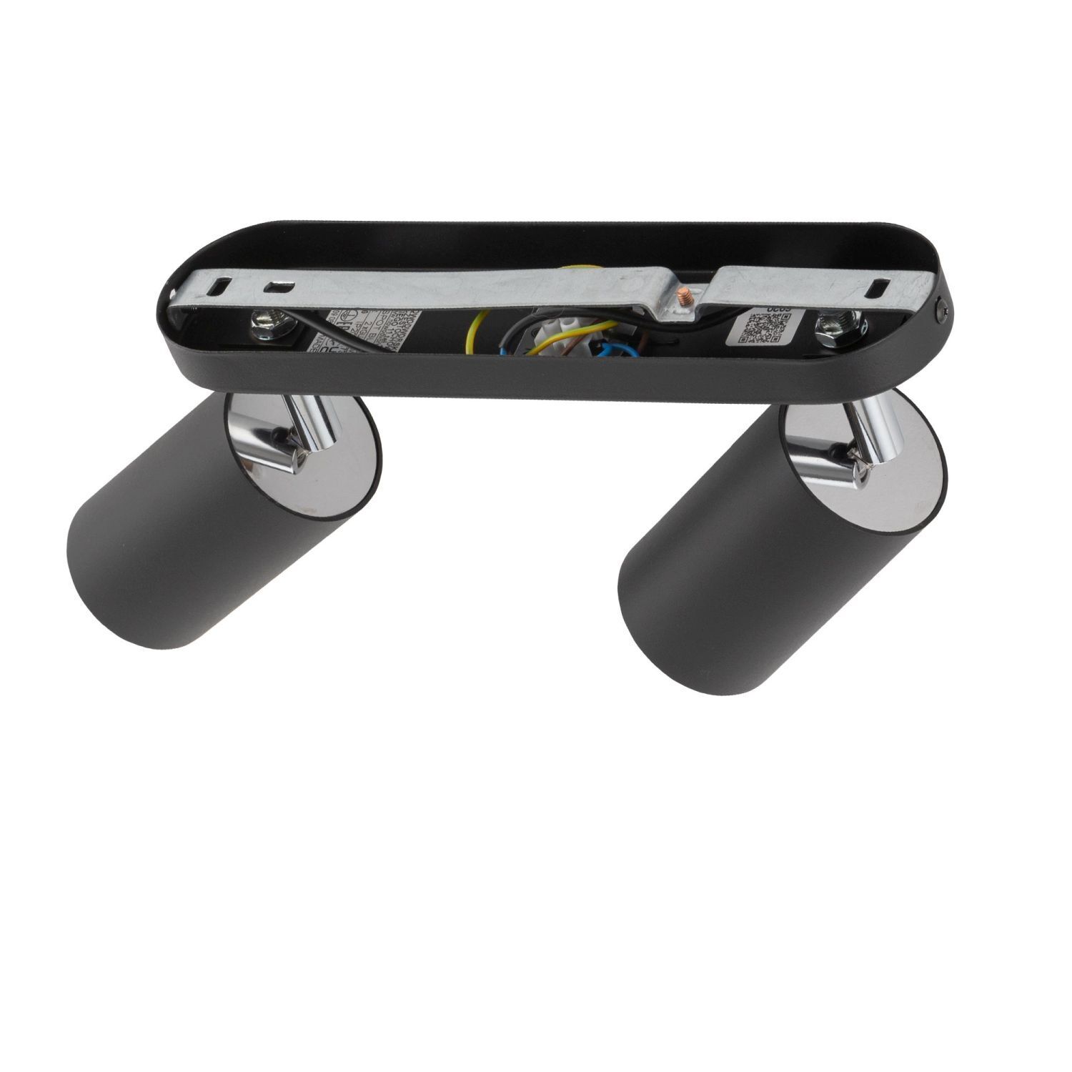 Deckenspot in Schwarz 2-flmg LED, Lichtleiste, Klemmhalterung, Wandlampe, Spots