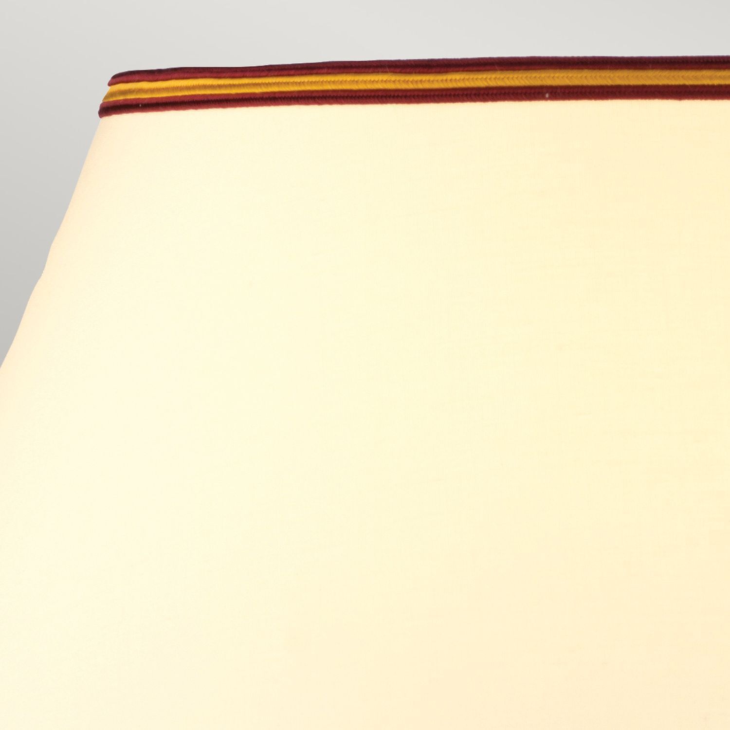 Lampe de table Porcelaine 56 cm Rouge Ecru E27 Abat-jour en tissu