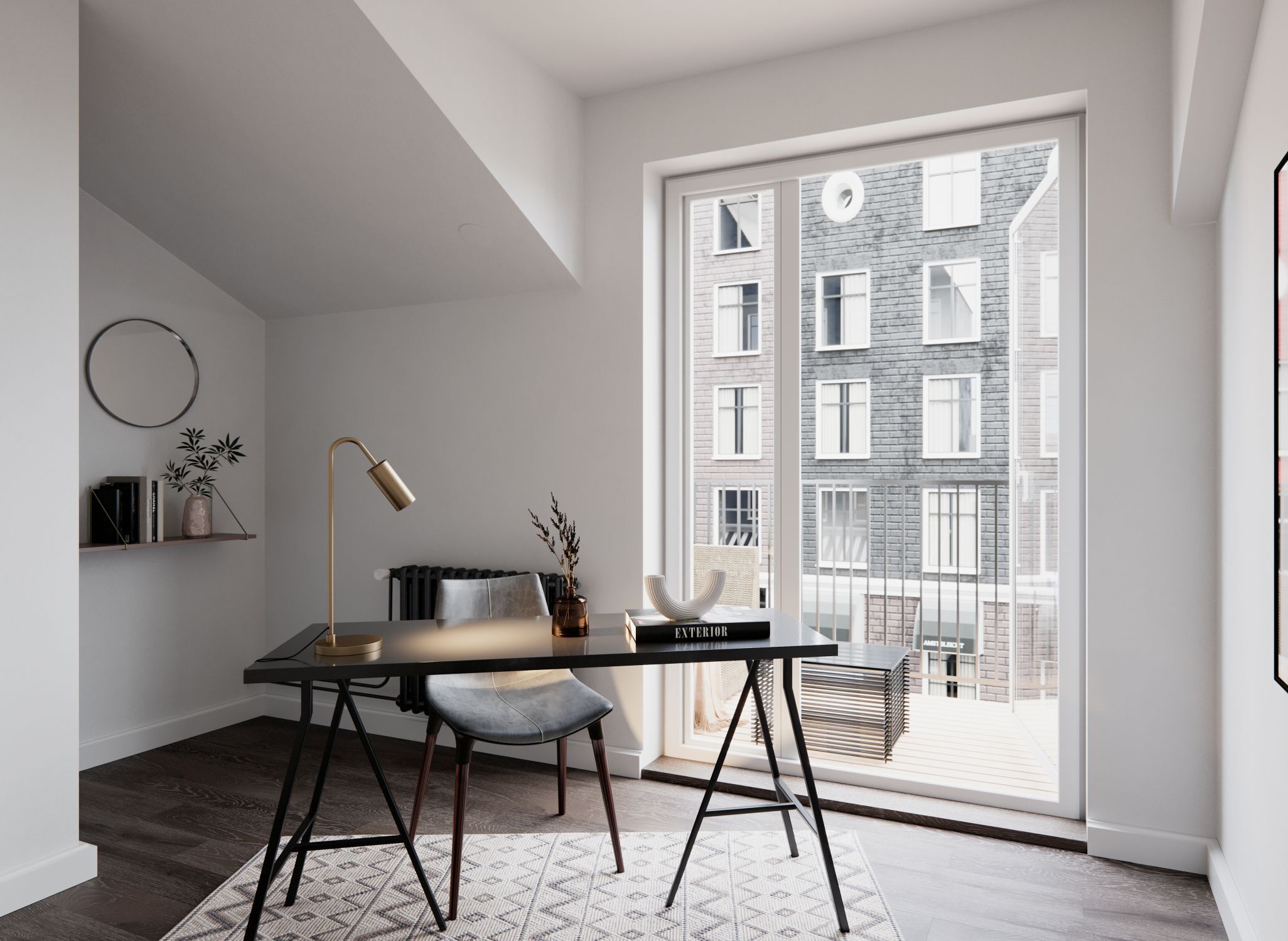 Schreibtischlampe Metall GU10 51 cm hoch in Gold matt tisch, büro, schreibtischlampe, metall, minimalistisch