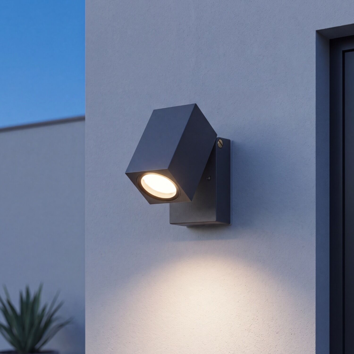 Applique murale anthracite réglable IP44 aluminium