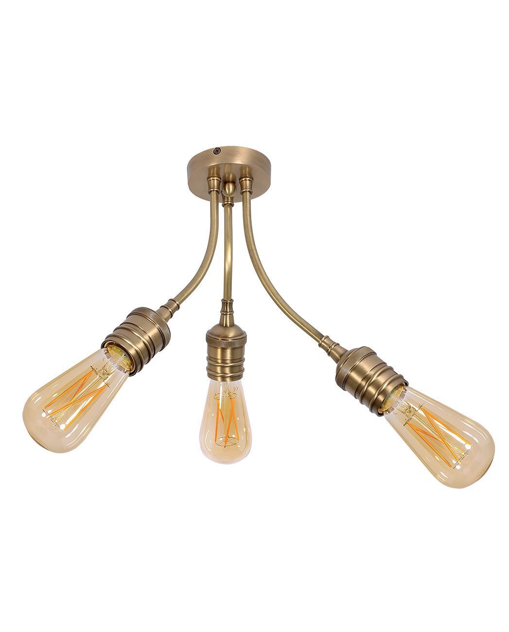 Premium Deckenleuchte LIGHT BULB Echt-Messing Industrie