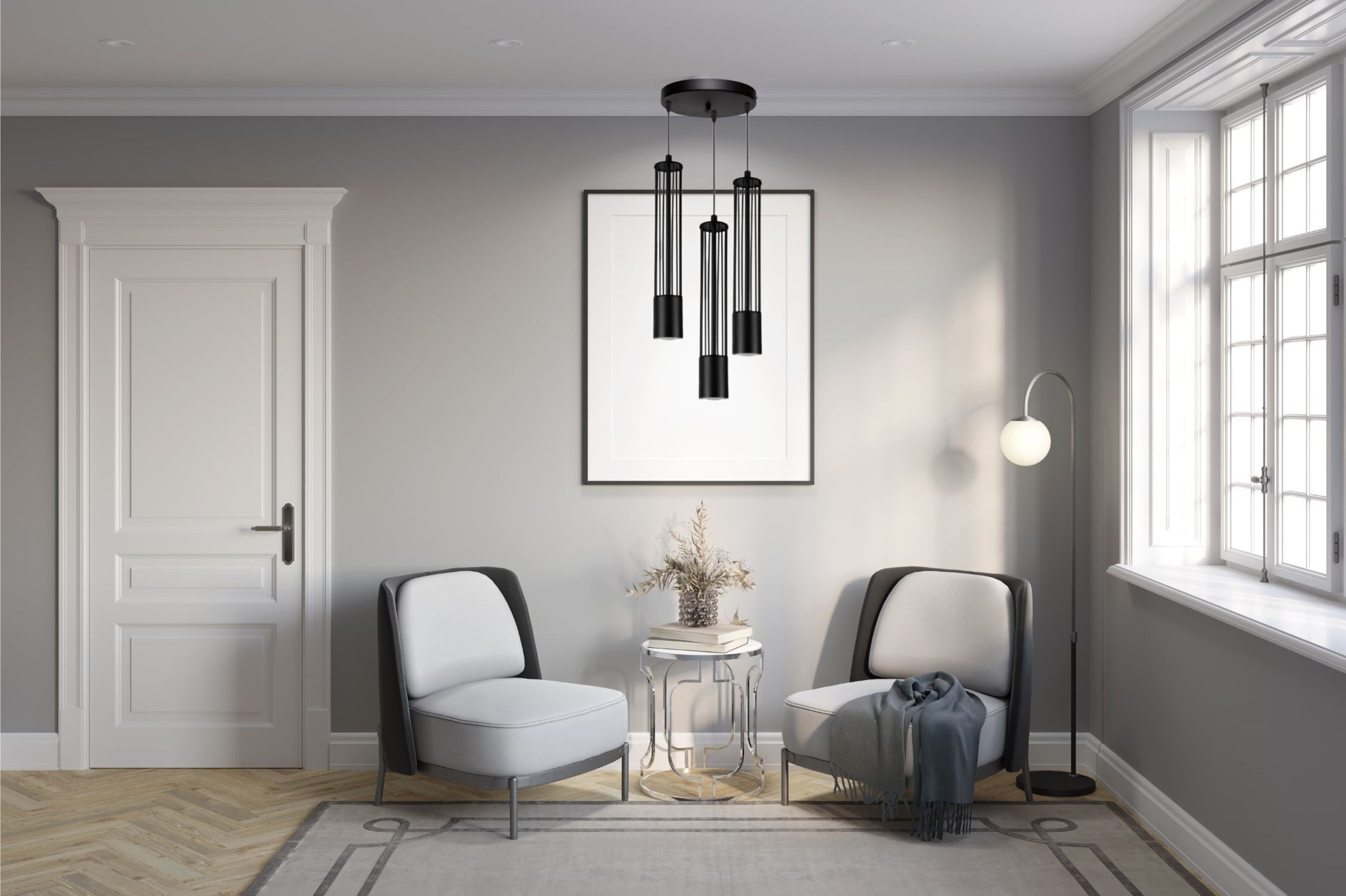 Suspension décorative métal GU10 Ø35 cm rond noir Moebel, Gebäude, Drinnen, Wohnzimmer, Zimmer