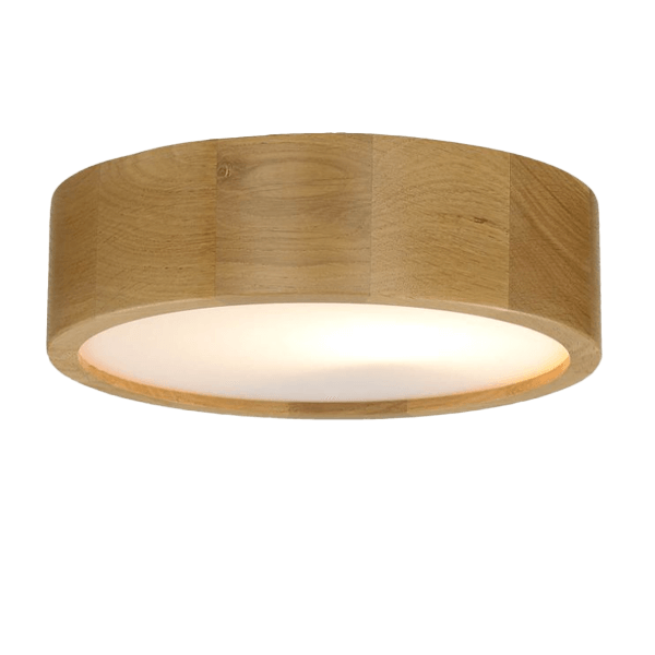 Wandleuchte, Holz, runder Beamer, Deckenlampe, Eichendekor