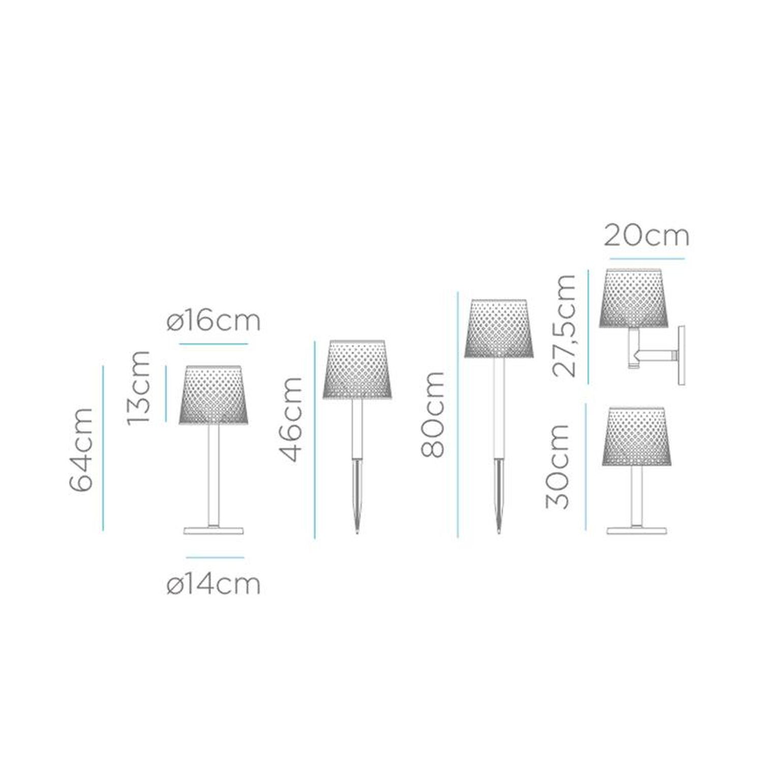 Lampe solaire à LED 5 en 1 Piquet de terre Mur Table Sol IP65