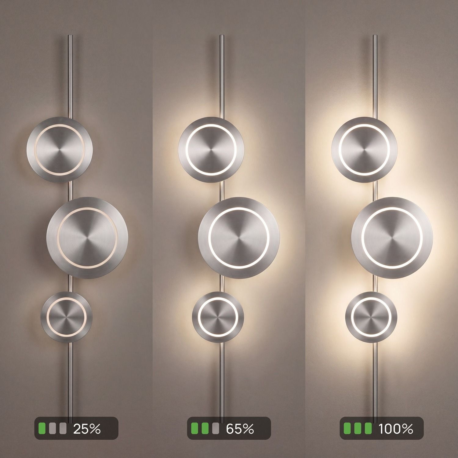 Lampen, Rings Licht, vertikale Stange, Metallisch, modern