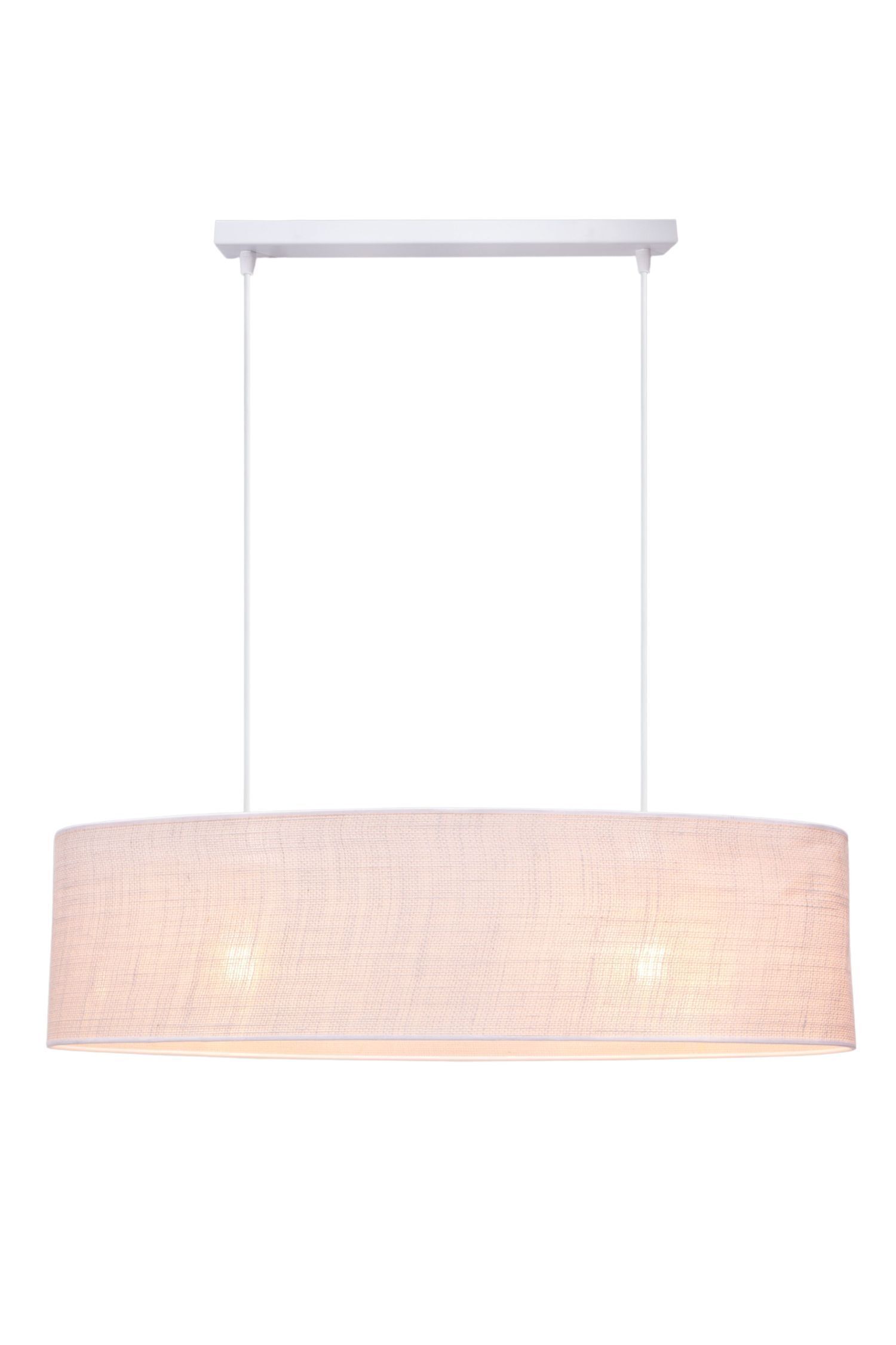 Wohnliche Pendelleuchte Stoffschirm 2-flammig E27 70 cm Lampe