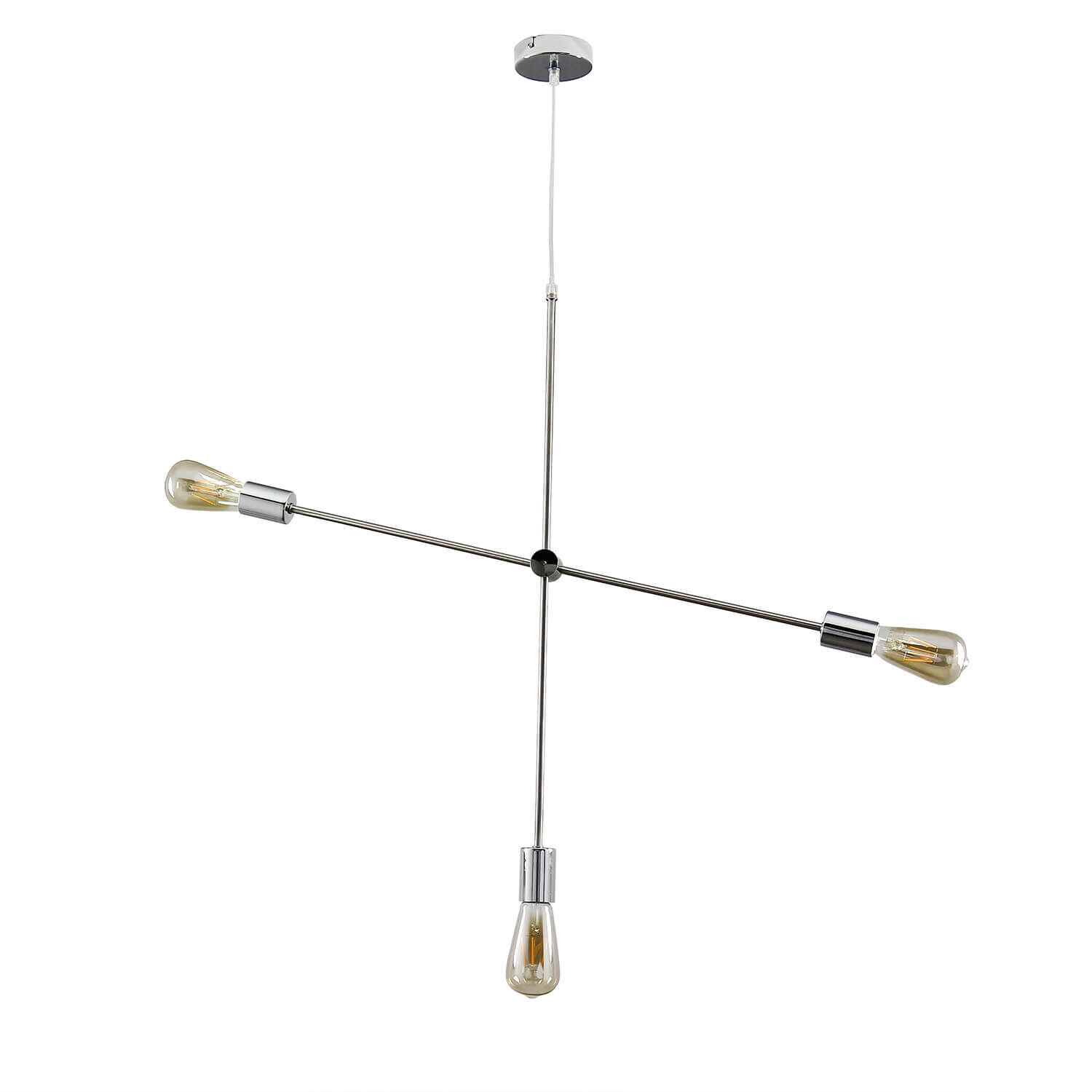 Metall Pendelleuchte in Nickel Retro verstellbar Metall Pendelleuchte in Nickel Retro verstellbar