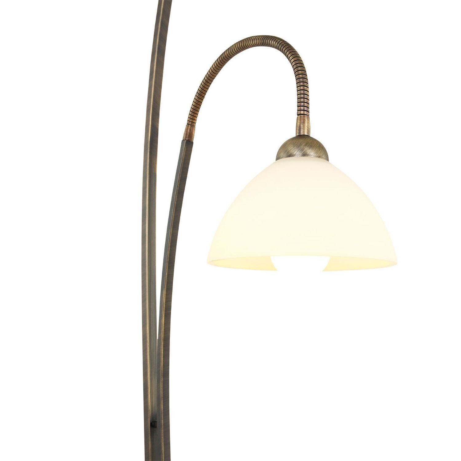 Grand plafonnier avec lampe de lecture métal verre 183 cm E27