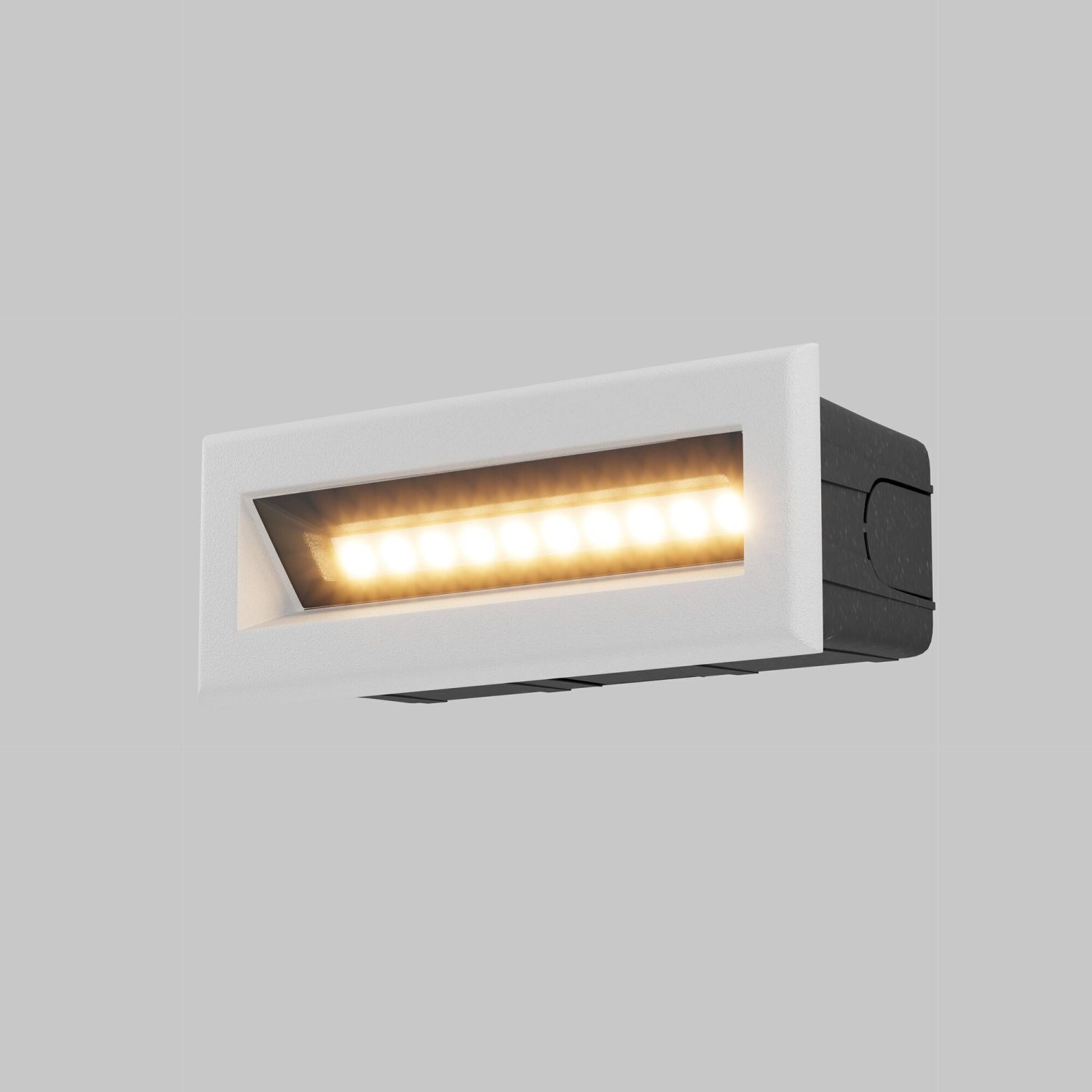 Einbauleuchte Wand LED Metall IP65 Weiß eckig 400 lm Deckenleuchte, Leuchte