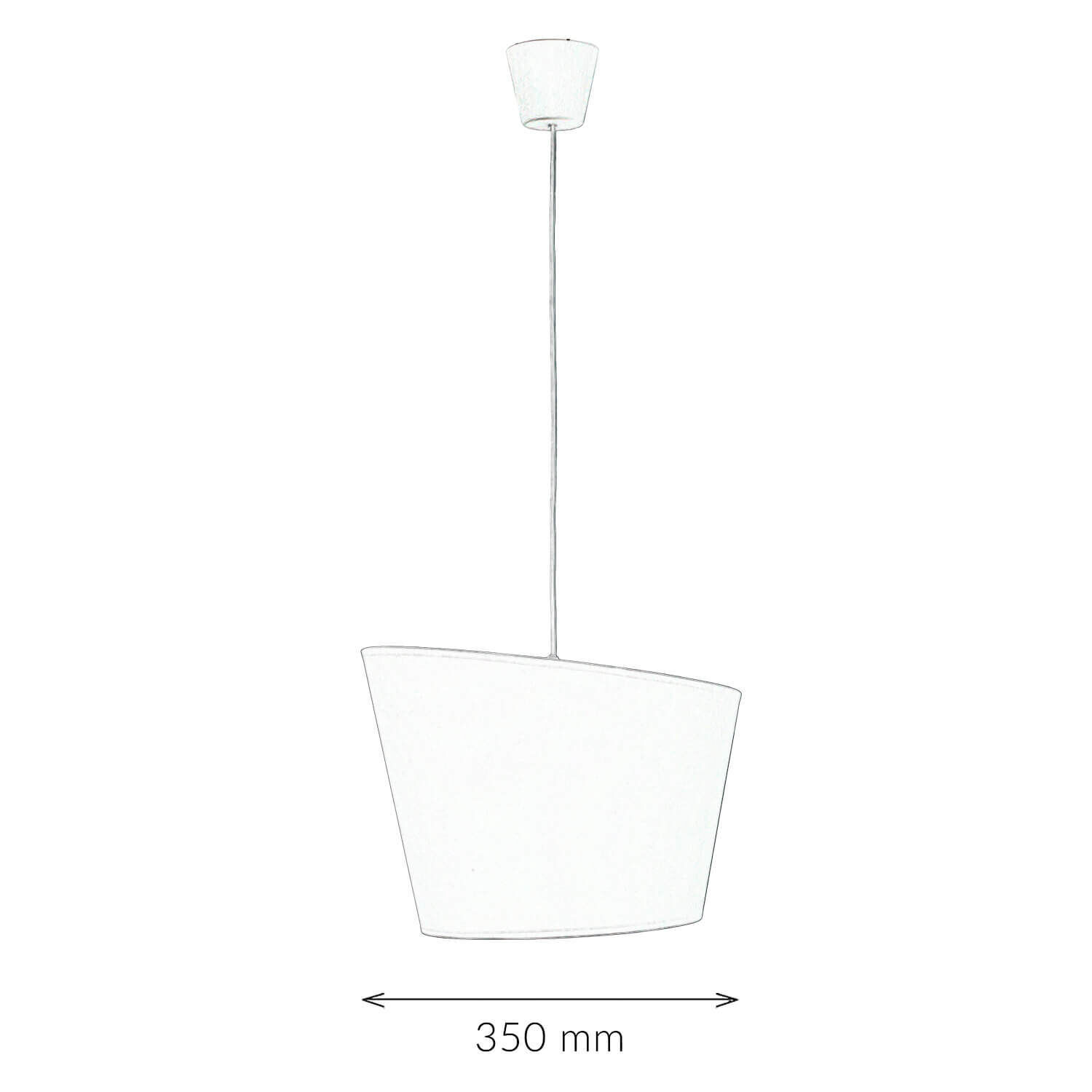 Lampe à suspendre stylée GABRIELA Blanc Design Ø35cm