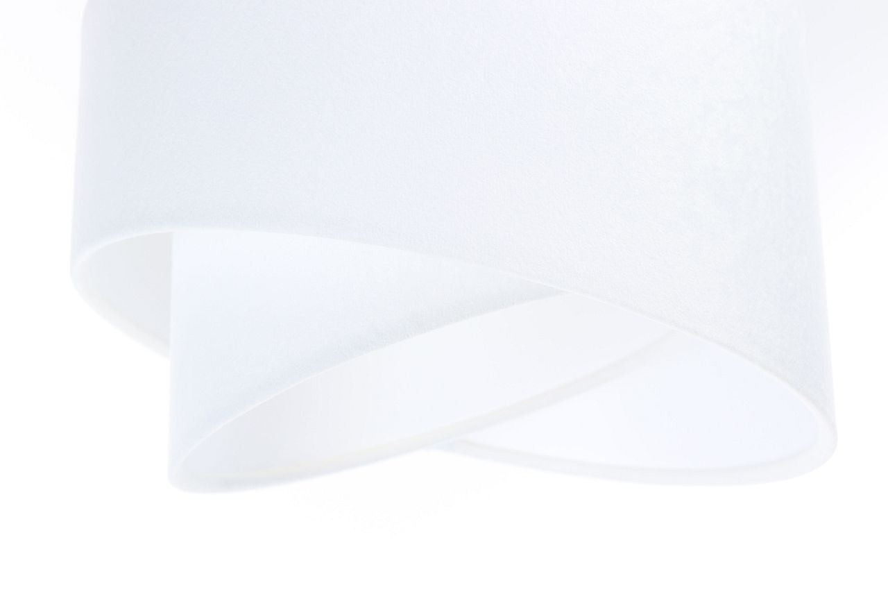 Suspension Blanc réglable 3 flammes E27 Tissu aspect velours