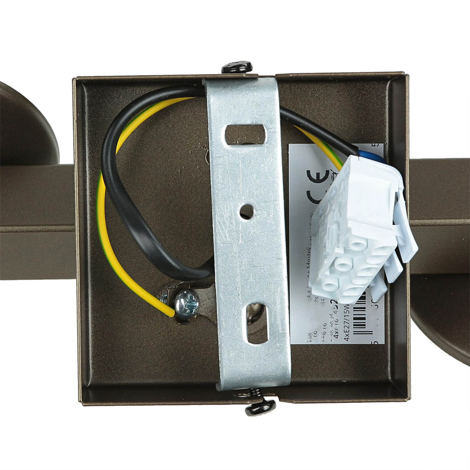 Deckenlampe Glas satiniert L:70 cm in Titanium Gold Adapter, Elektronik