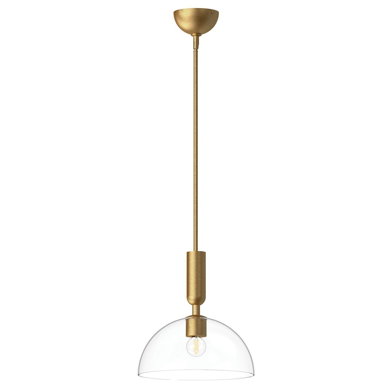 Hängelampe rund D: 30,5 cm H: max. 158,3 cm Metall Glas Lampe