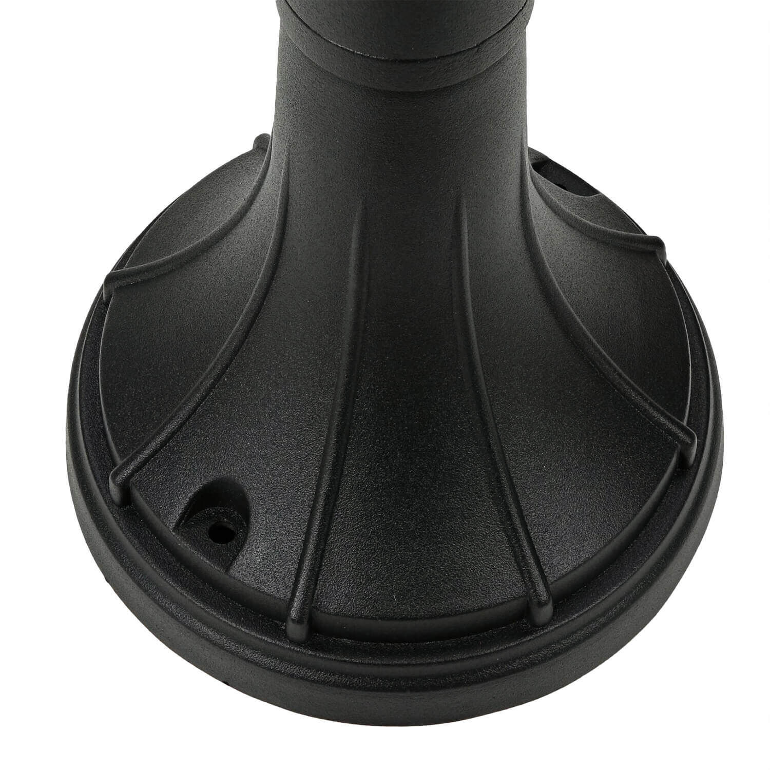 aussen-stehleuchte-wegeleuchte-leadworth-1-flammig-schwarz-rustikal-vintage-6 lampe fuß, schwarz, runder fuß, unbemalt, metallischer look