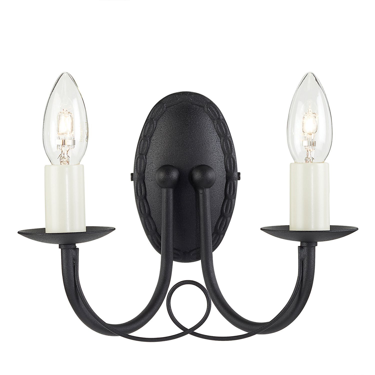 Wandleuchte GOTICA 5 Schwarz Kerzenform Lampe