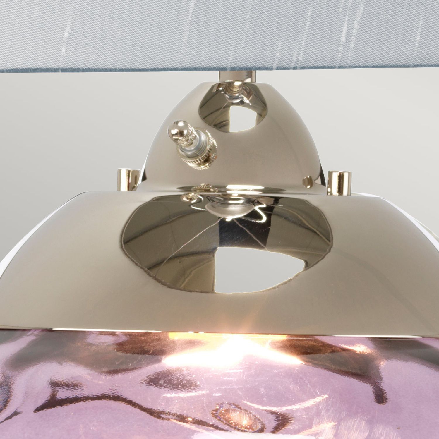 Lampe de table Violet Argent 71,5 cm E27 pied éclairé LED GU10