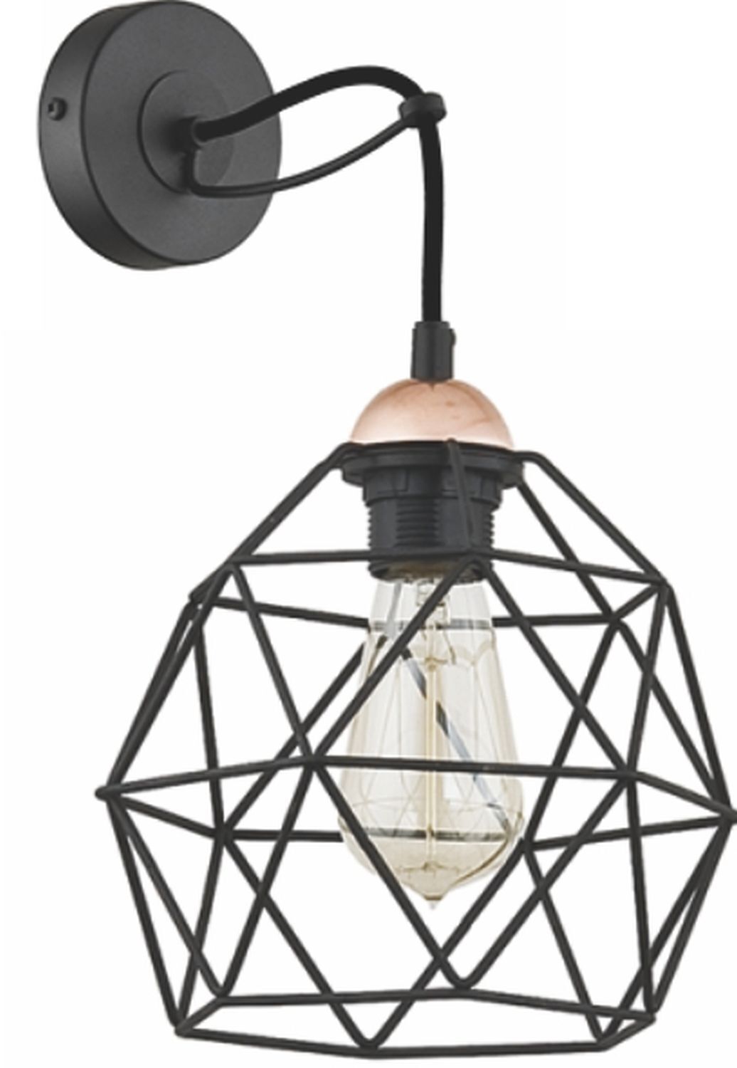 Wandleuchte GALAXY Schwarz Metall Modern Design Leuchte, Lampe