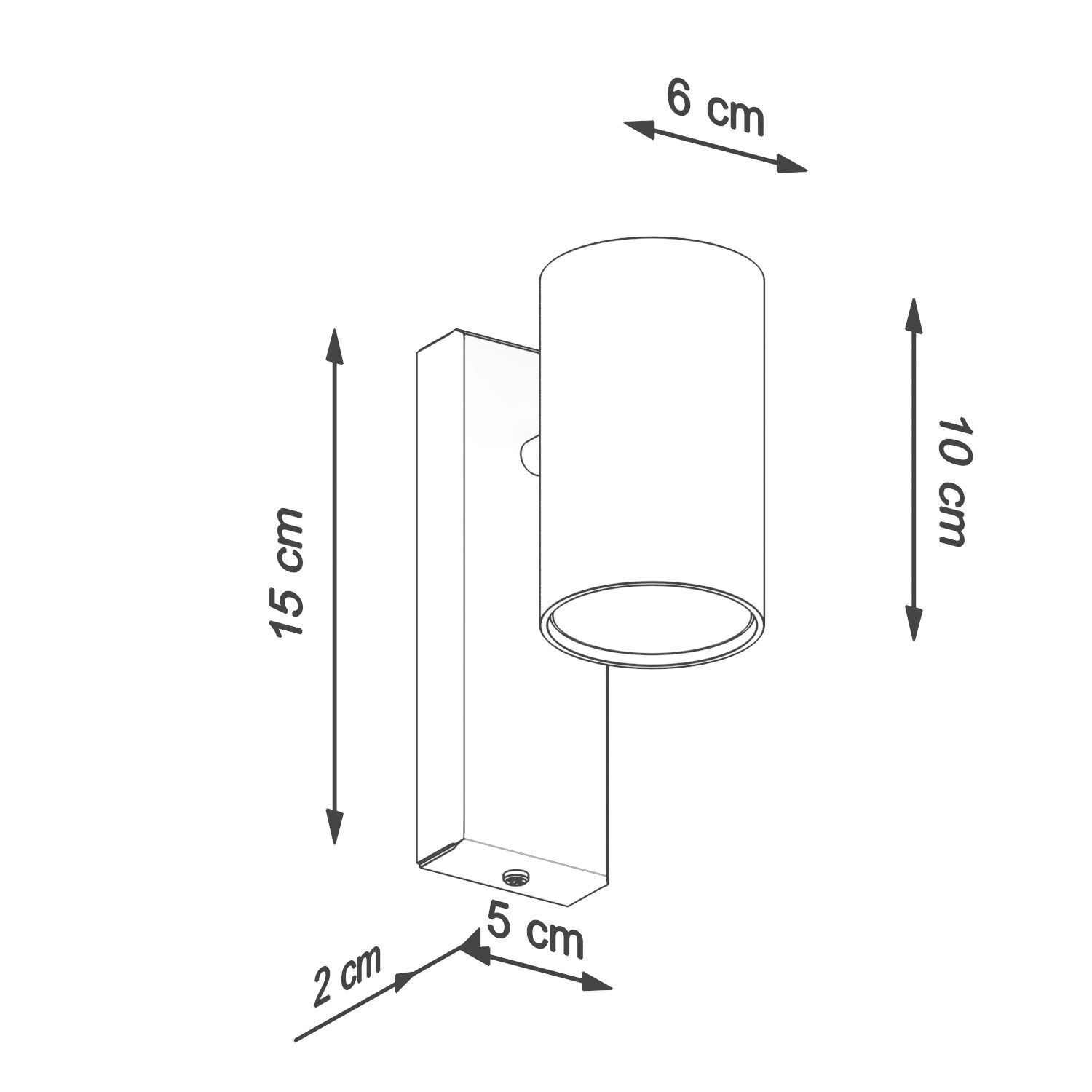 Wandleuchte Weiß Metall Downlight Modern innen GU10