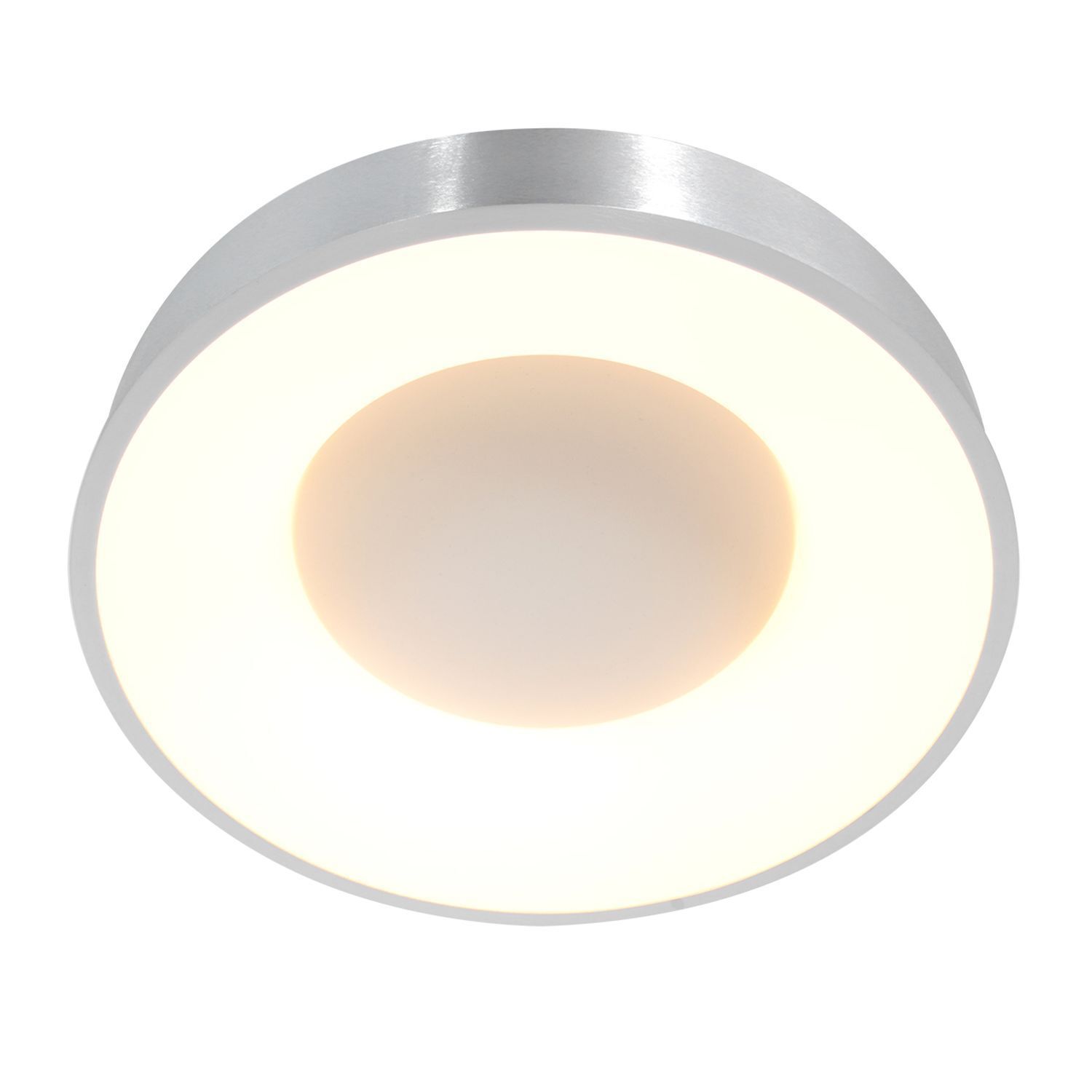 Plafonnier LED rond argenté blanc Ø38 cm 2700 K