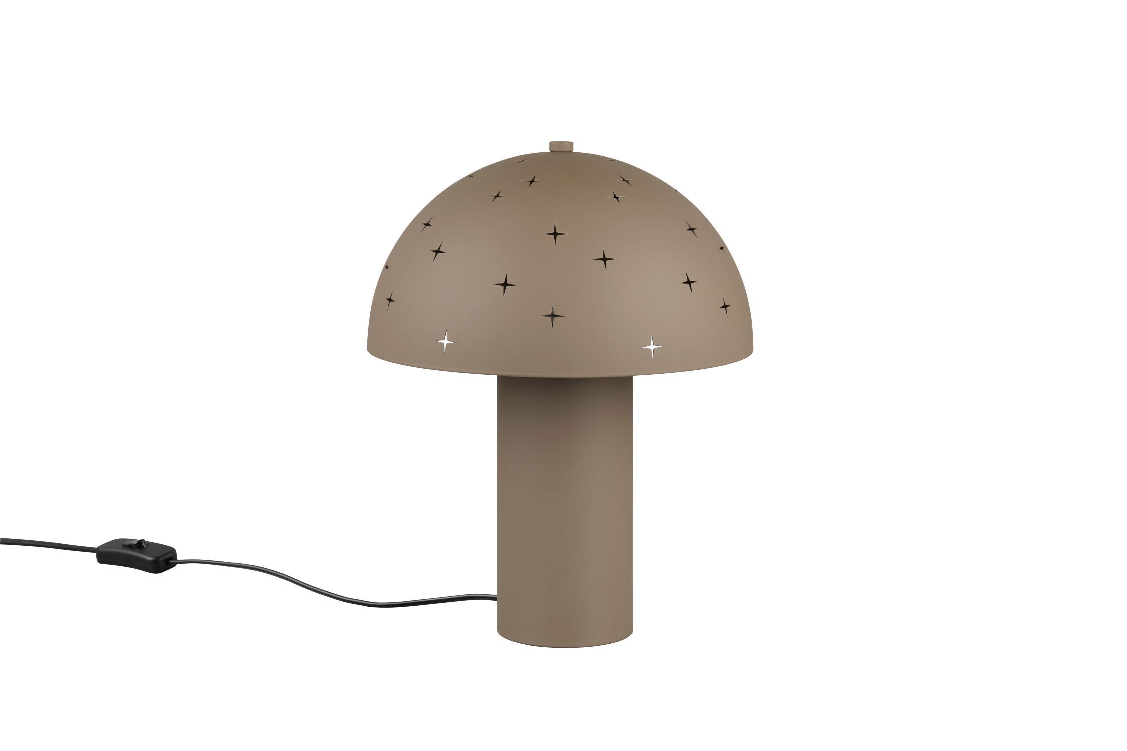Stylische Tischlampe Taupe Metall E14 32,5 cm Sterne Lampe