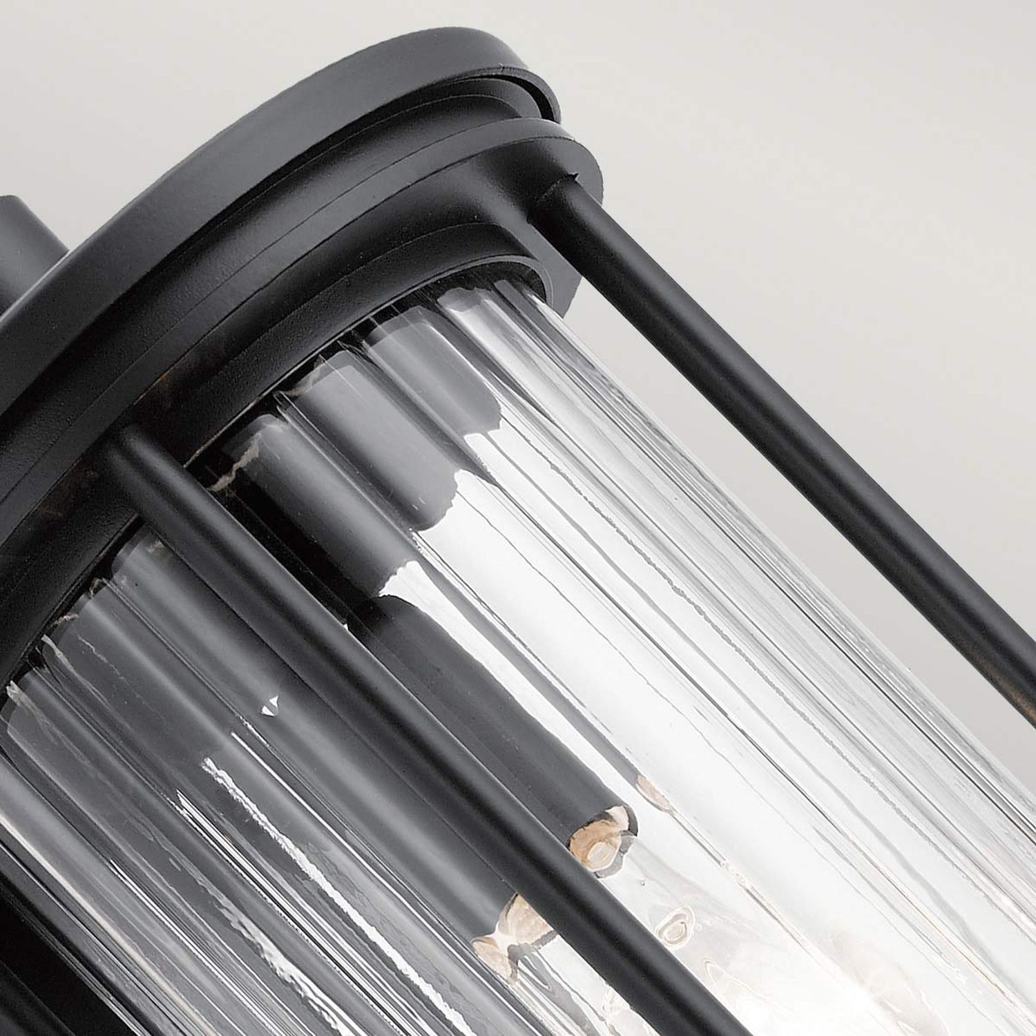 Wandleuchte außen IP44 40,6 cm hoch Aluminium Glas E27