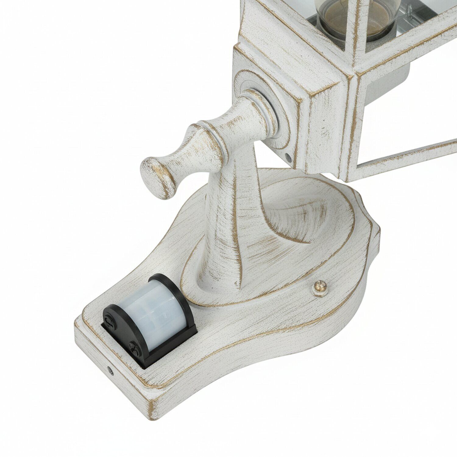 Außenleuchte mit Bewegungsmelder Sensor TIROL Weiß Gold Außenleuchte mit Bewegungsmelder Sensor TIROL Weiß Gold