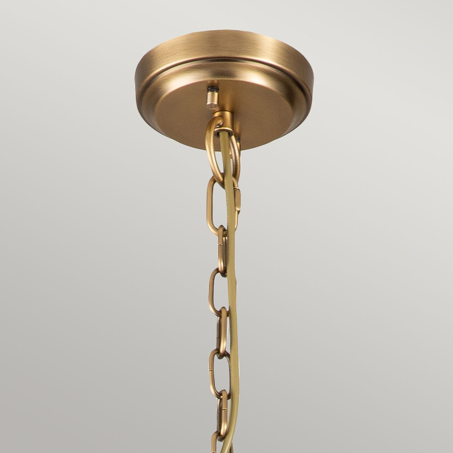 Kronleuchter E27 61,1 cm breit in Messing aus Metall Glas Bronze, Lampe