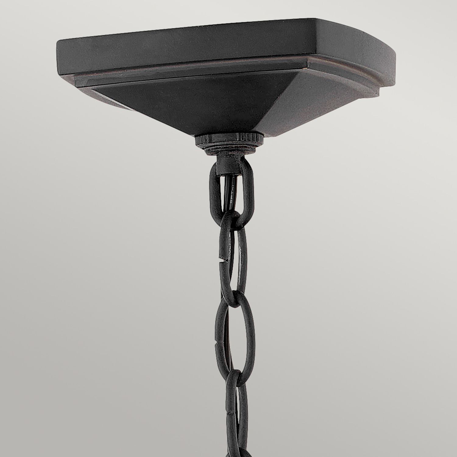 Lampe à suspendre extérieure noire 30,5 cm de large IP44 E14 Alu Verre