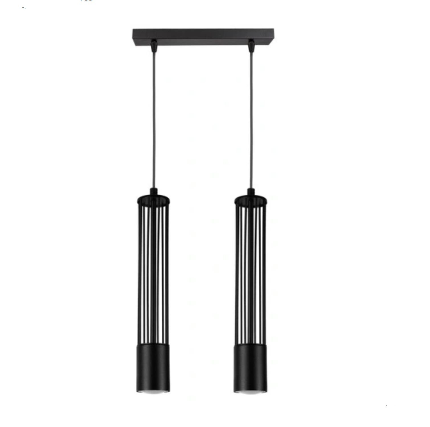 Lampe à suspendre décorative en métal GU10 35 cm de long noir
