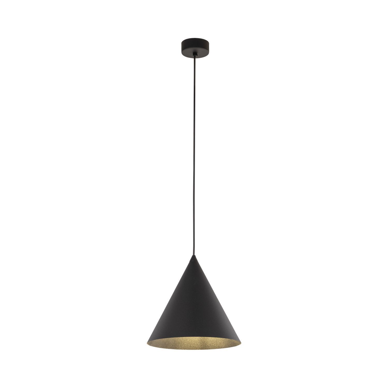 Hängelampe Schwarz Metall Ø 25 cm H: max. 160 cm E27 Lampe, Deckenleuchte