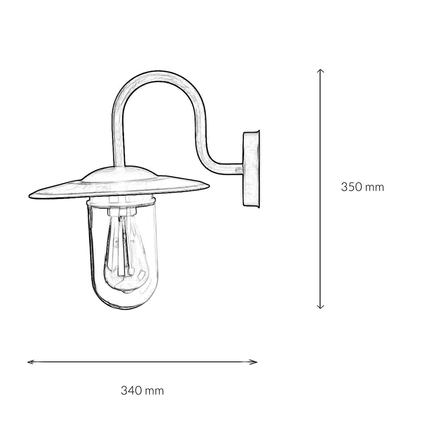 Maritime Wandlampe für Außen E27 IP44 GÖTEBORG