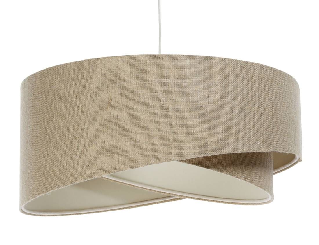Lampe à suspendre Nature E27 ronde Ø 60 cm Tissu Moderne ajustable