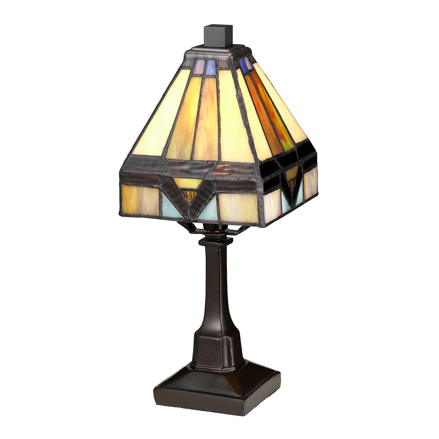 beleuchtung-tischleuchte-tischlampe-liliva-1-flammig-bronze-antik-gelb-tiffany-stil-369-1 Tischlampe, Tiffany-Stil, Glaslampe, Lampenschirm, Standleuchte
