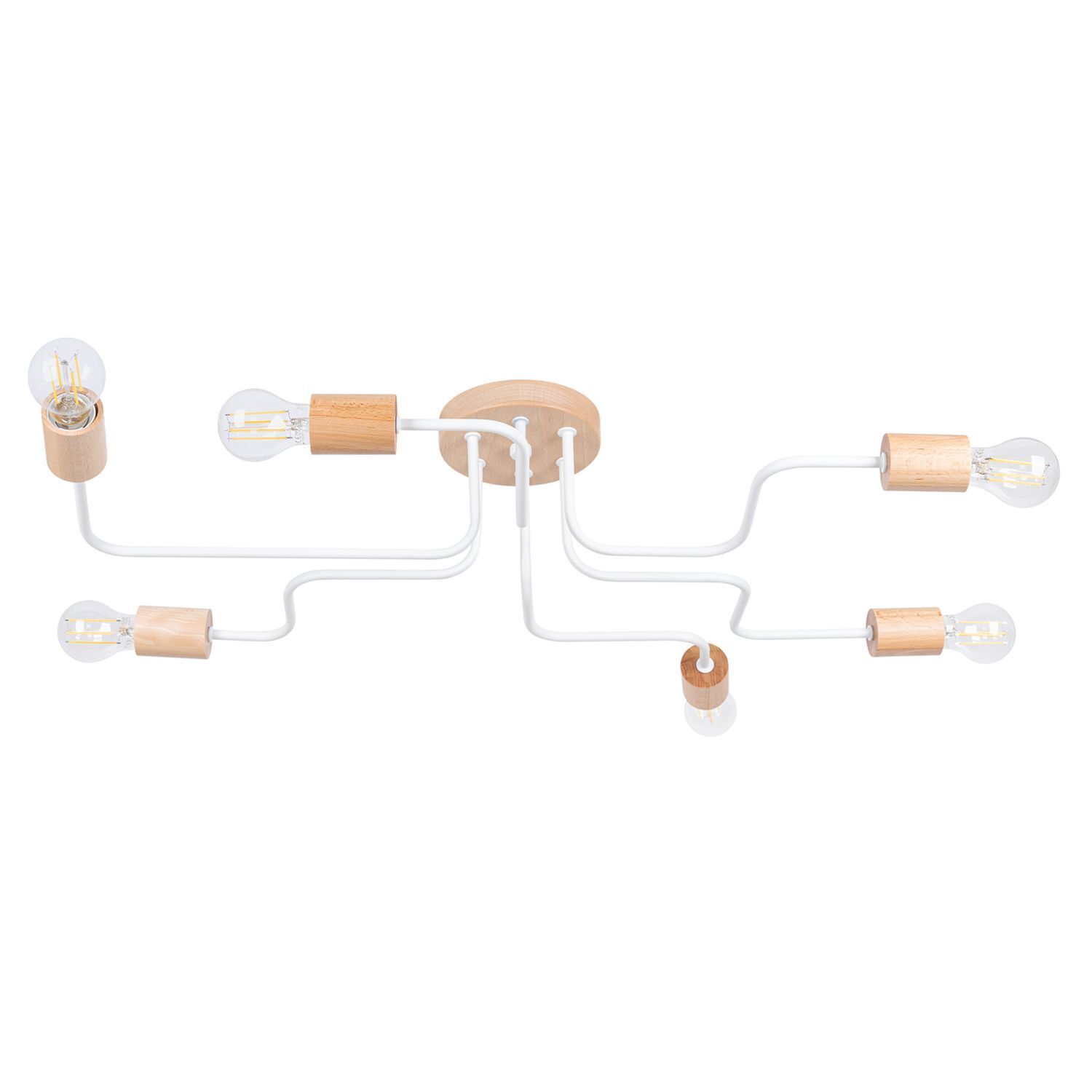 Deckenleuchten, Leuchte, Holz, Metall, Lampenfassung