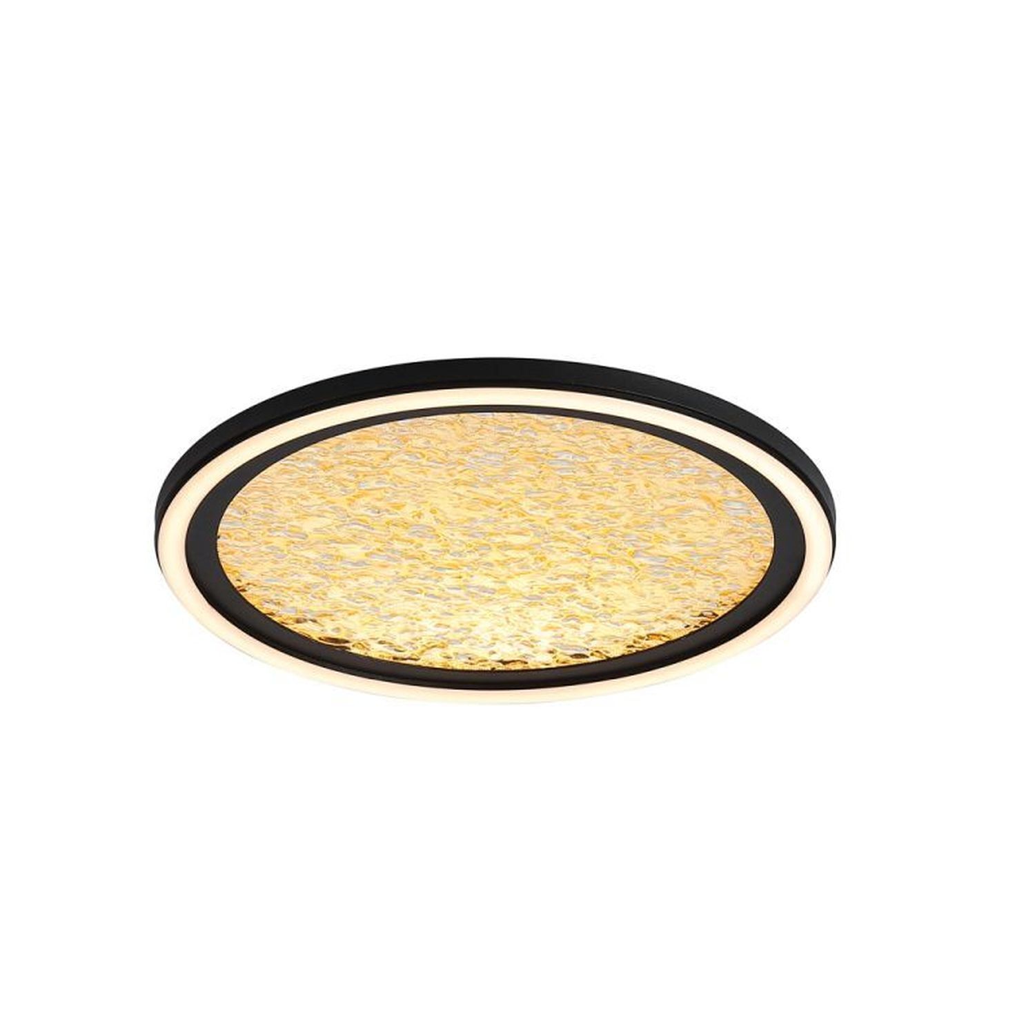LED Deckenlampe in Schwarz Gold Metall 21 W Ø30 cm rund