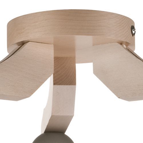 Deckenleuchte in Buche Weiß Holz Wohnzimmer Sperrholz, Holz, Lampe, Mobiliar