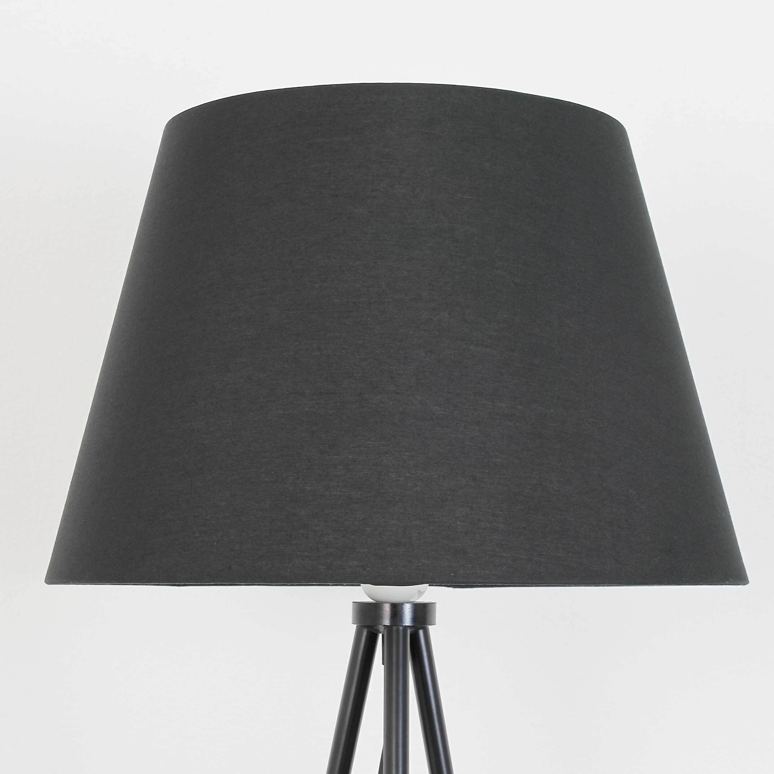 Stehlampe Wohnzimmer Dreibein 155 cm E27 Schwarz