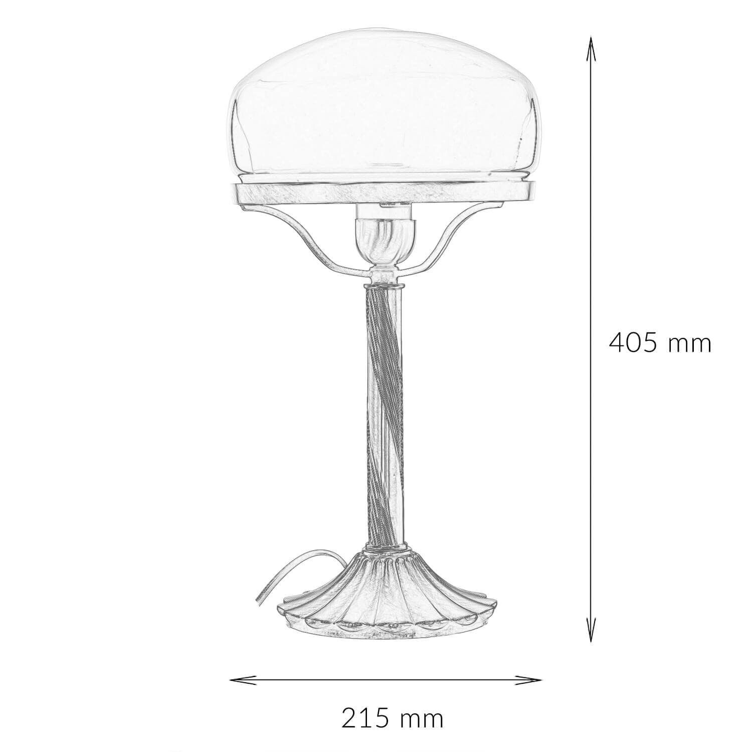 Echte Messing Tischleuchte Orange Glas Schirm