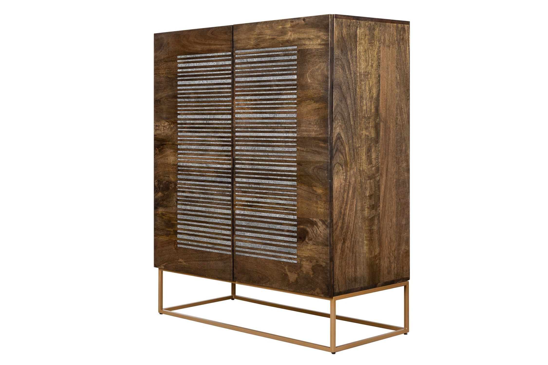 Armoire multi-usages bois agate métal 100 x 121 cm décoratif
