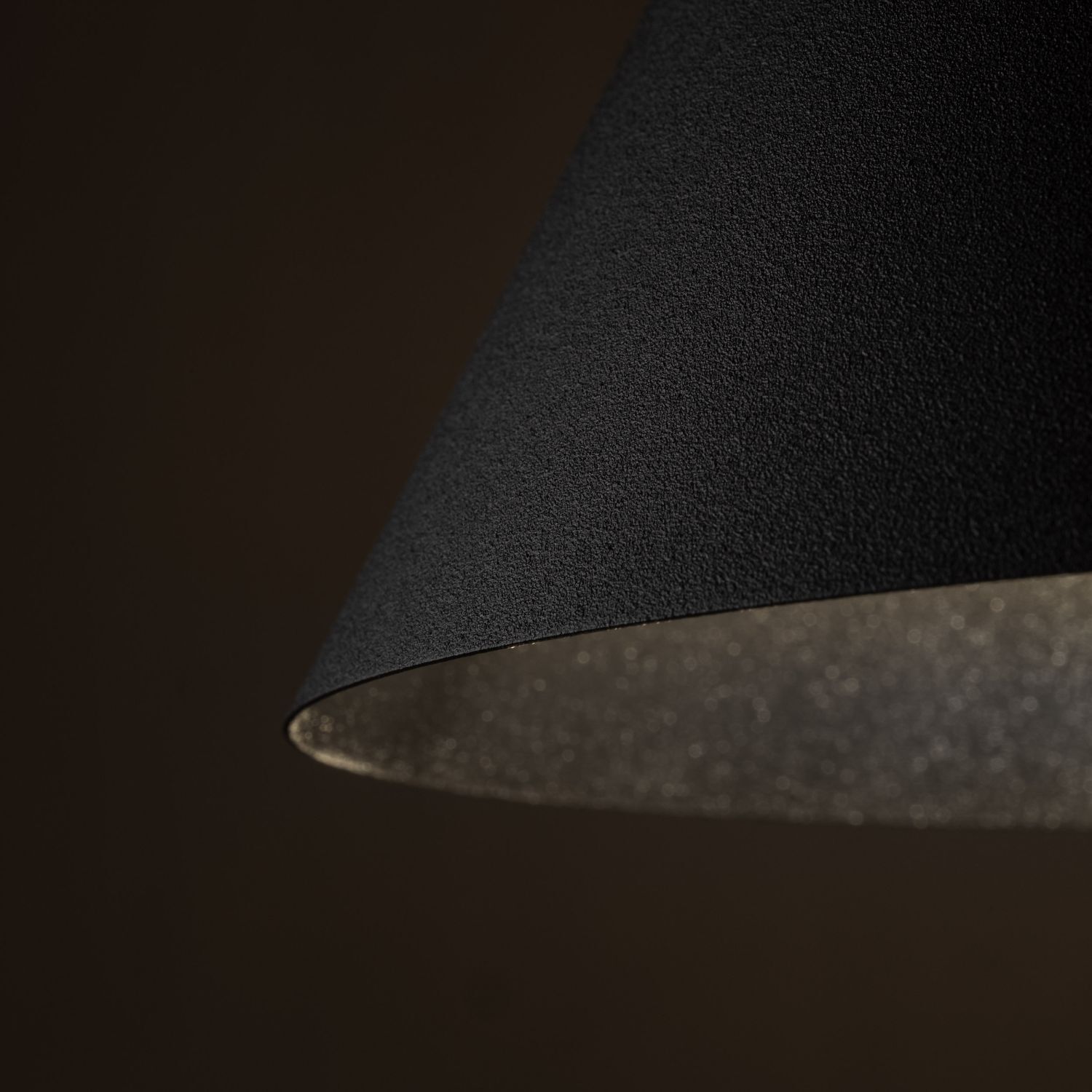 Hängelampe Schwarz Metall Ø 25 cm H: max. 160 cm E27 Lampe, Lampenschirm