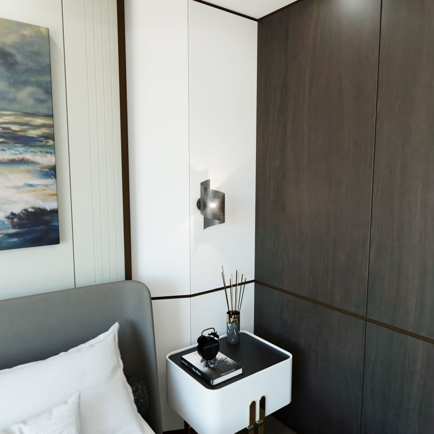 Wandleuchte Metall stilvoll G9 T:17 cm Schwarz Modern Drinnen, Innenarchitektur, Inneneinrichtung, Kissen