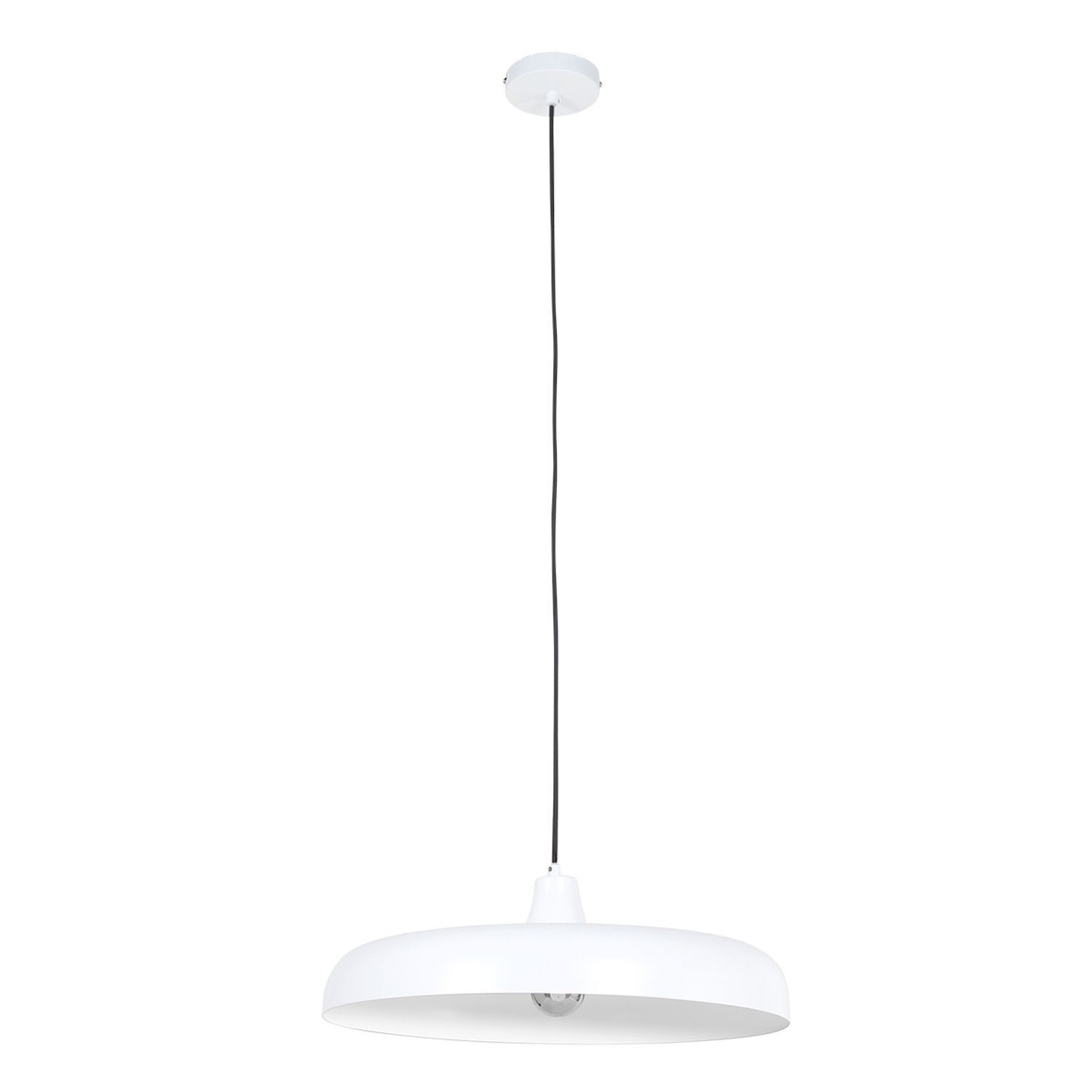 Lampe à suspendre blanche en métal Ø50 cm rond E27 Design moderne