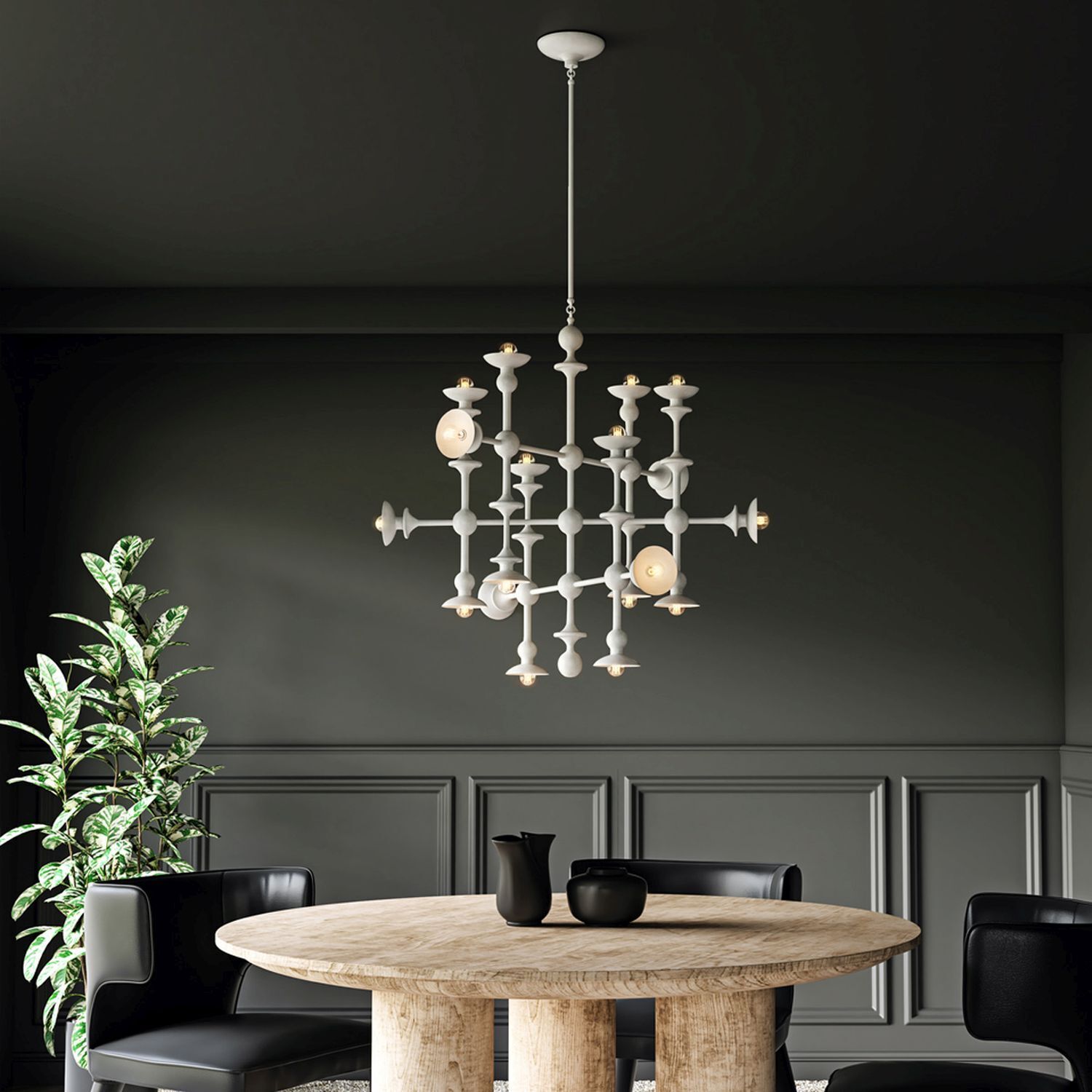 haengelampe-schlafzimmerbeleuchtung-pendelleuchte-esstisch-alarun-18x-e14-bis-40w-weiss-antik-dimmbar-stahl-le141982-07 hängende lampe, Kronleuchter, Hängeleuchte, Deckenleuchte, Metalllampe