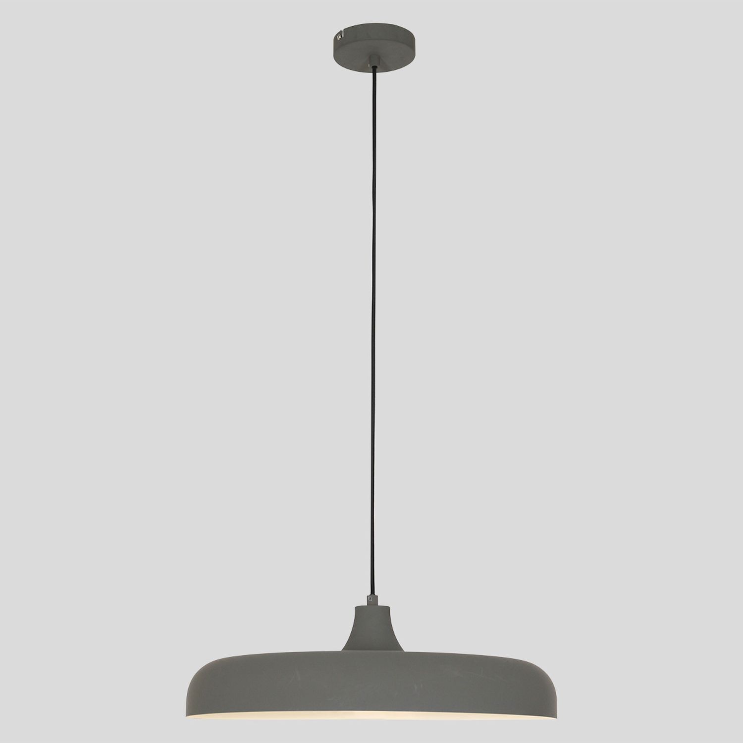 Hängelampe Metall Grau L:50 cm rund E27 Modernes Design