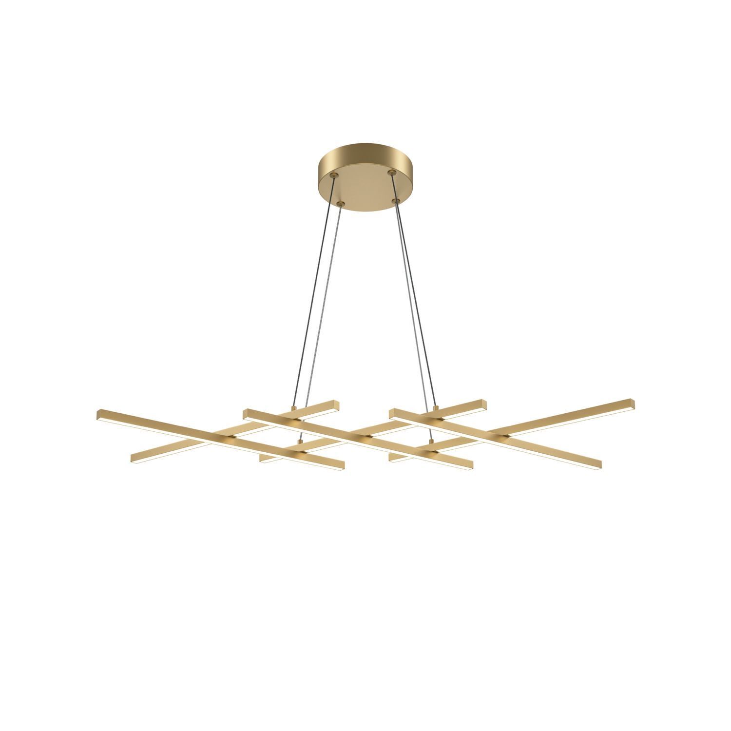 Suspension LED aluminium H : max. 305,7 cm en laiton