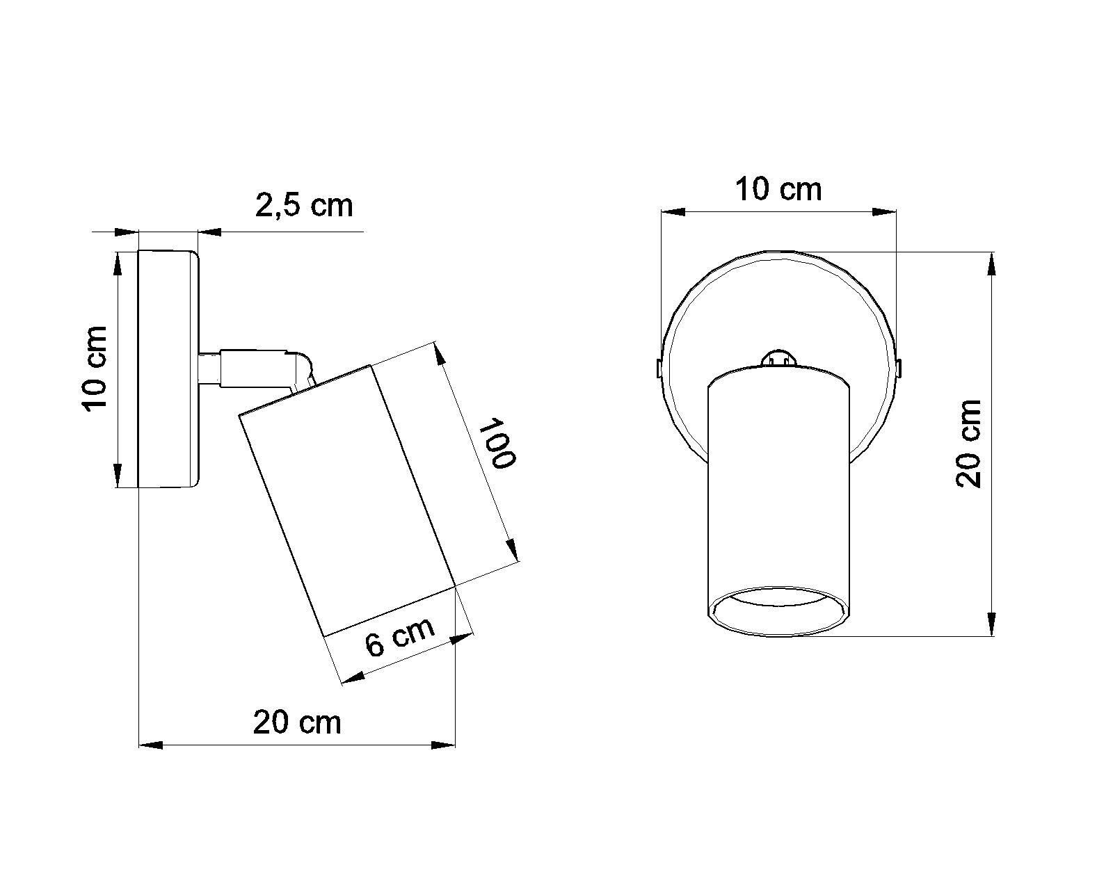 Spot lampe bois rond GU10 Moderne confortable VESUVIA