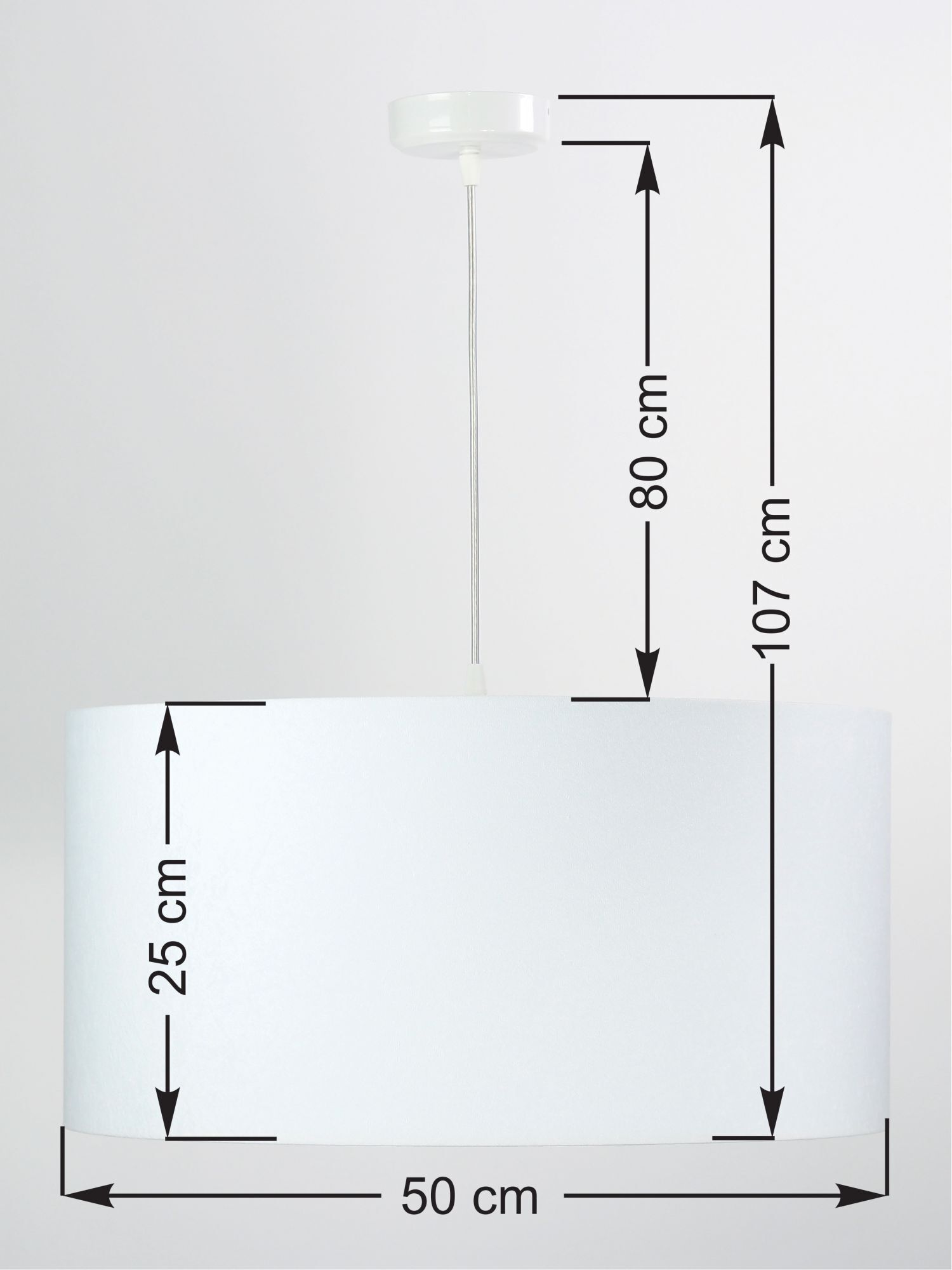 Lampe à suspendre Table de salle à manger Blanc Tissu rond Lampe